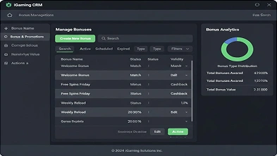 bonus management UI